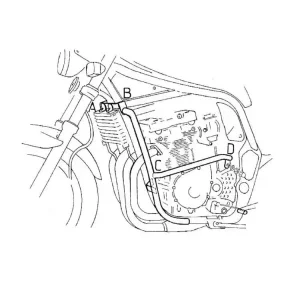Gmol silnika Hepco&Becker do Suzuki GSF 600 S/N Bandit (96-99) czarny Ekspresowa dostawa