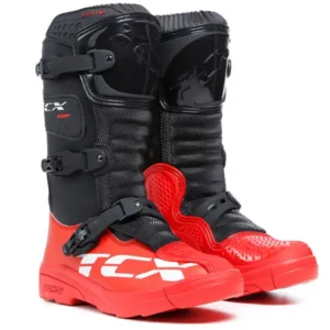 Buty motocyklowe dziecięce TCX Comp Kid czarno-czerwone Łatwy zwrot