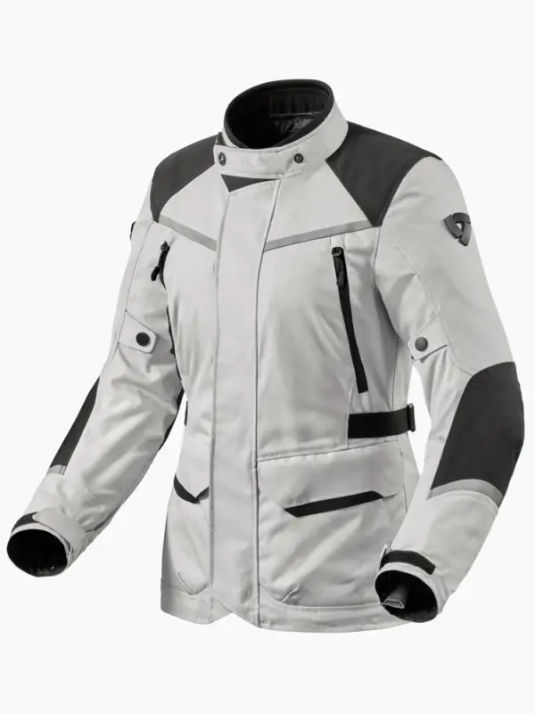 Kurtka motocyklowa damska tekstylna REV’IT! Voltiac 3 H2O jansnoszaro-czarna Najlepsza cena