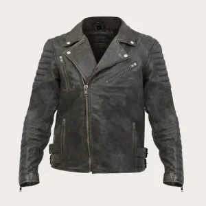 Kurtka motocyklowa skórzana Broger Ohio Vintage czarna Oferta limitowana