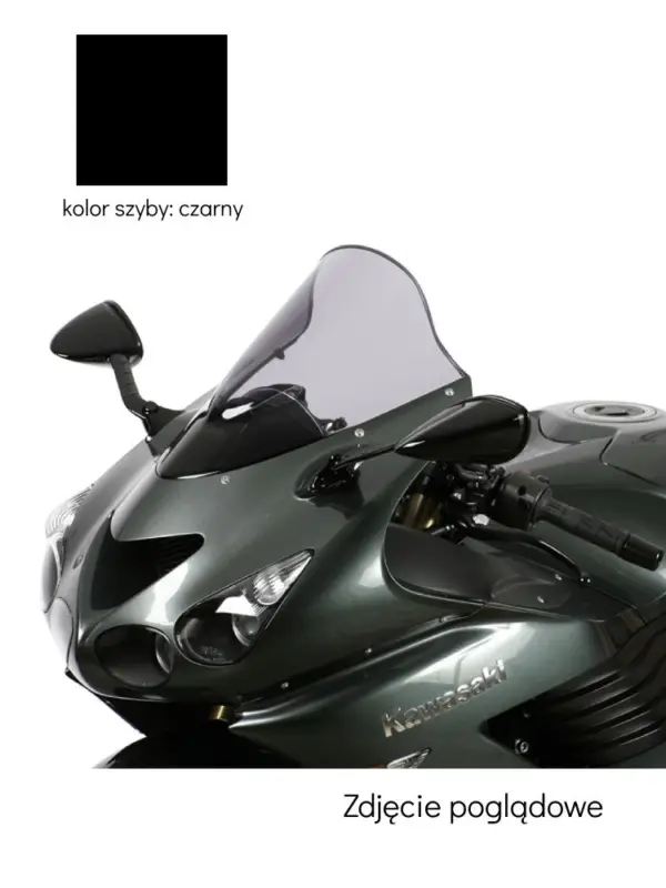 Kup online Szyba motocyklowa MRA Racing "R" Kawasaki ZZR 1400 (06-21) / ZX 14 R (06-22) czarna