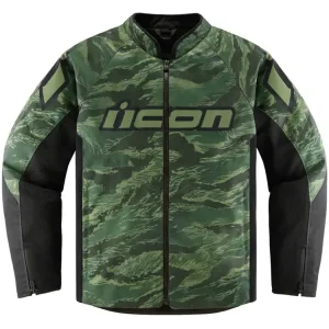 Taniej Kurtka motocyklowa tekstylna Icon Hooligan CE Tiger's Blood zielona