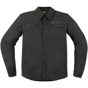 Premium Kurtka motocyklowa tekstylna Icon Upstate Canvas CE czarna