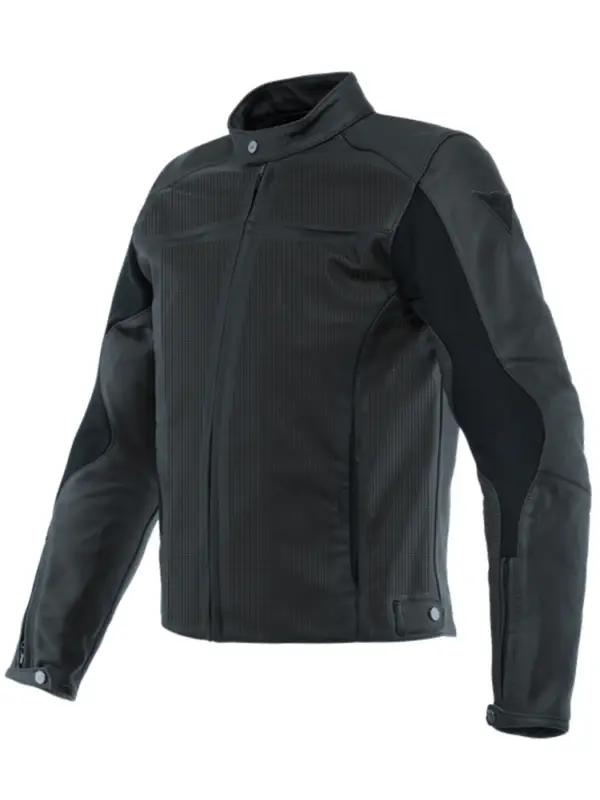 Kurtka motocyklowa skórzana Dainese Razon 2 Perforowana czarna Darmowy zwrot