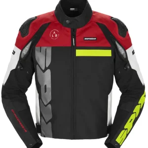 Nowość Kurtka motocyklowa tekstylna Spidi Progressive Tex czarno-biało-czerwona