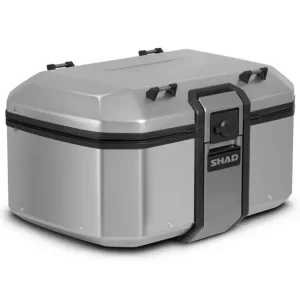 Bezpieczne zakupy Kufer centralny aluminiowy SHAD TR55 Terra srebrny + aluminiowa płyta montażowa [pojemność: 55 l]
