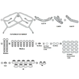 Cena promocyjna Stelaż kufrów bocznych Monokey Cam-Side Kappa KL One-Fit Honda NC 750 X (21-) [mocowany do stelaża KZ1192]