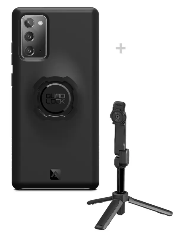 Niska cena Zestaw: etui na telefon Samsung Galaxy Note20 + statyw/ selfie stick Quad Lock