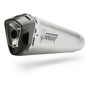 Darmowy zwrot Tłumik motocyklowy Slip-On Line (Delta Race) MIVV do Ducati Hypermotard 939 (18-20) srebrny