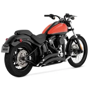 Taniej Pełny układ wydechowy Vance & Hines Big Radius do wybranych modeli Harleya Davidsona Czarny Mat