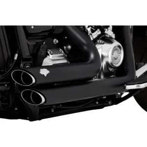 Sprawdź teraz Pełny układ wydechowy Vance & Hines Shortshots Staggered do Harleya Davidsona FLFB 1750 ABS / FXBR 1750 ABS (18-20), FXDR 1868 ABS (19) Czarny Mat