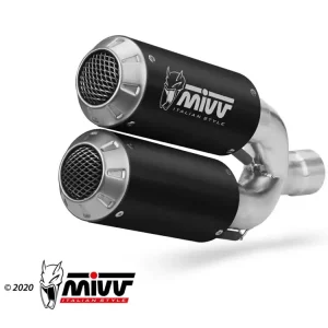 Tłumiki motocyklowe Slip-On Line (MK3) MIVV do Ducati Hypermotard 939 (16-18) czarne Bezpieczne zakupy