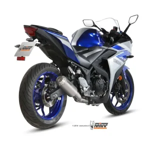 Pełny układ wydechowy (MK3) MIVV do Yamaha YZF-R25 (15-) / YZF-R3 (15-) / MT-03 (16-) srebrny Szybka wysyłka