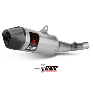 Tłumik motocyklowy Slip-On Line (Oval) MIVV do Honda CRF 450 R (21-) srebrny Dostępne od ręki