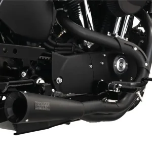 Ekspresowa dostawa Pełny układ wydechowy Vance & Hines Upsweep do wybranych modeli Harleya Davidsona Czarny Mat