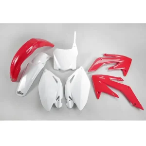 Tani Komplet plastików UFO do Hondy CRF 250 (08-09) czerwono-biały