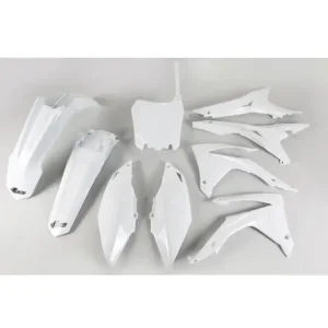 Komplet plastików UFO do Hondy CRF 250R (14-17), CRF 450R (13-16) z pokrywą filtra powietrza biały Wyprzedaż