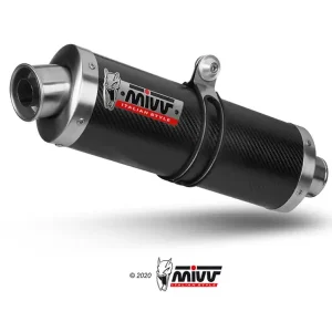 Kup online Tłumik motocyklowy Slip-On Line (Oval) MIVV do Kawasaki ER 6n / f (05-11) / Versys 650 (06-14) carbon