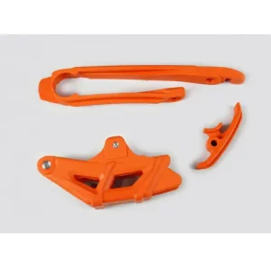 Komplet ślizg+prowadnica łańcucha UFO do KTM EXC 125/200/250/300, EXC-F 350/450 (12-), EXC-F 500 (14-) pomarańczowy Sprawdź teraz