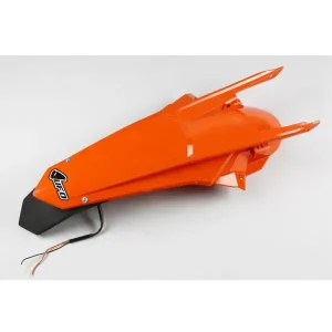 Wyprzedaż Tylny błotnik enduro z lampką LED UFO do KTM EXC 125/150/250/300, EXC-F 250/350/450/500 (17-19) pomarańczowy