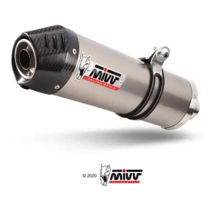 Do wyczerpania zapasów Tłumik motocyklowy Slip-On Line (Oval) MIVV do Suzuki GSF 1250 Bandit (07-16) / GSX 1250 FA (09-16) titanium