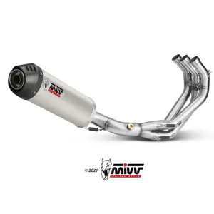 Łatwy zwrot Pełny układ wydechowy (Oval) MIVV do Yamaha MT-09 / FZ-09 (13-20) titanium