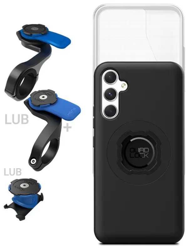 Zestaw rowerowy: etui MAG na telefon Samsung Galaxy A34 (magnetyczne) + wodoodporny pokrowiec MAG + mocowanie Quad Lock Hit sprzedaży