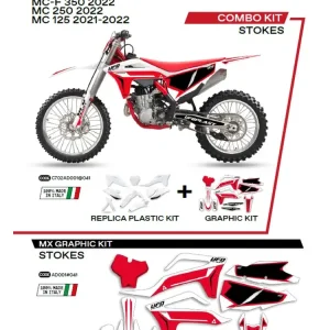 Popularny Komplet plastików i naklejek UFO Stokes do Gas-Gas MC 125 (21-), MC 250 (22-), MCF 250/350/450(21-) biały