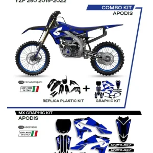 Komplet plastików i naklejek UFO Apodis do Yamahy YZF 250 (19-), YZF 450 (18-) czarny Wybór klientów