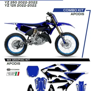 Komplet naklejek UFO Apodis do Yamahy YZ 125/250 (22-) niebiesko-biało-czarny Oferta limitowana