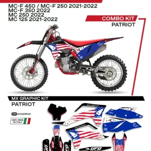 Komplet naklejek UFO Patriot do Gas Gas MC 125 (21-), MC 250 (22-), MCF 250/350/450 (21-) czarny Dodaj do koszyka