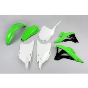 Dostępne od ręki Komplet plastików UFO do Kawasaki KX 85 (14-21) zielono-biało-czarny