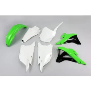 Ostatnia szansa Komplet plastików UFO do Kawasaki KX 85 (14-21) zielono-biało-czarny