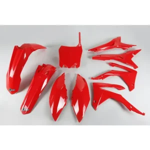 Popularny Komplet plastików z pokrywą filtra powietrza UFO do Hondy CRF 250R (14-17), CRF 450R (13-16) czerwony