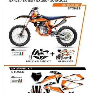 Zamów teraz Komplet plastików i naklejek UFO Stokes do KTM SX/SXF 125/150/250/350/450 (19-) czarny