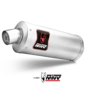 Łatwy zwrot Tłumik motocyklowy Slip-On (Dakar) MIVV do Ducati DesertX (22-) titanium