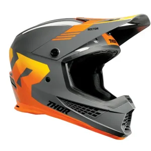 Bestseller Kask enduro Thor Sector 2 Carve szaro-pomarańczowy