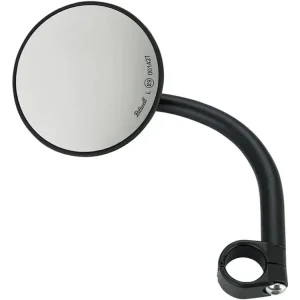 Nowy Lusterko motocyklowe uniwersalne Biltwell Round Clamp-on czarne