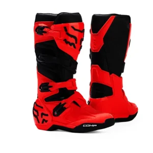 Buty enduro dziecięce Fox Comp czerwono-czarne Bezpieczne zakupy