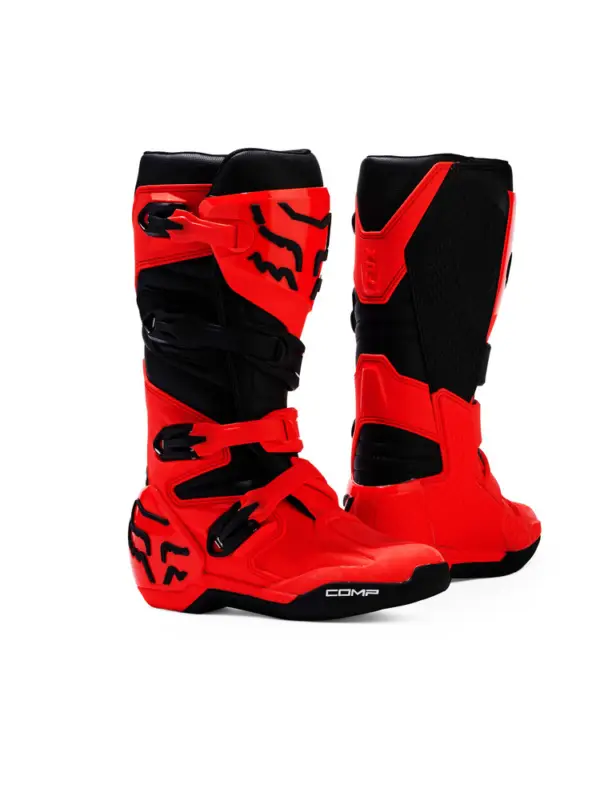 Buty enduro dziecięce Fox Comp czerwono-czarne Bezpieczne zakupy
