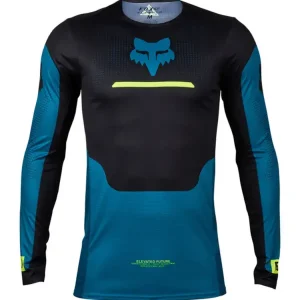 Bluza enduro Fox Flexair Optical czarno-niebiesko-żółta Premium