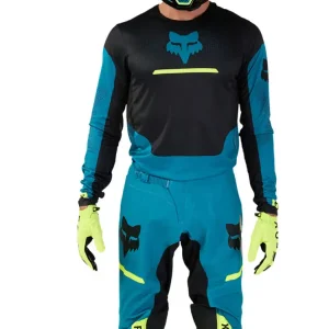Dodaj do koszyka Spodnie cross Fox Flexair Optical niebiesko-czarno-żółte