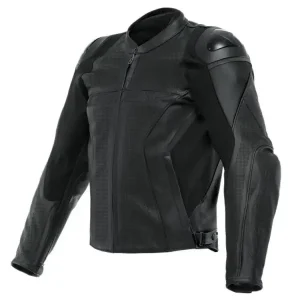 Rabat Kurtka motocyklowa skórzana Dainese Racing 4 perforowana czarna
