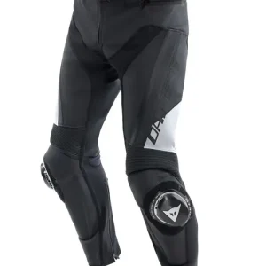 Super okazja Spodnie motocyklowe skórzane Dainese Delta 4 czarno-białe