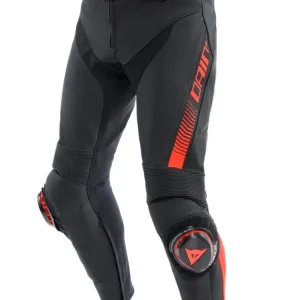 Popularny Spodnie motocyklowe skórzane Dainese Super Speed czarno-czerwone
