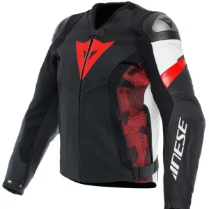 Kurtka motocyklowa skórzana Dainese Avro 5 czarno-czerwono-biała Oferta czasowa