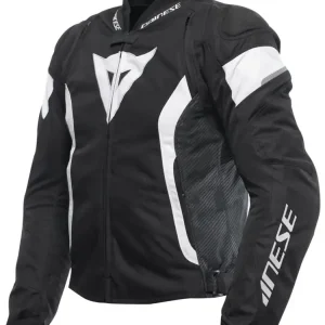 Kurtka motocyklowa tekstylna Dainese Avro 5 Tex czarno-biała Promocja