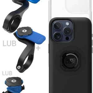 Łatwy zwrot Zestaw rowerowy: etui MAG na telefon iPhone 15 Pro Max (magnetyczne) + wodoodporny pokrowiec MAG + mocowanie Quad Lock