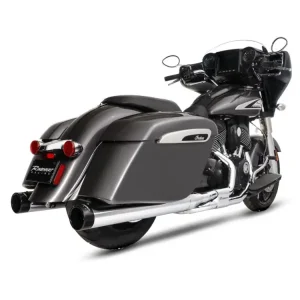 Tłumiki motocyklowe Rinehart Racing 4" DBX40 do wybranych modeli Indian chromowane/czarne Premium