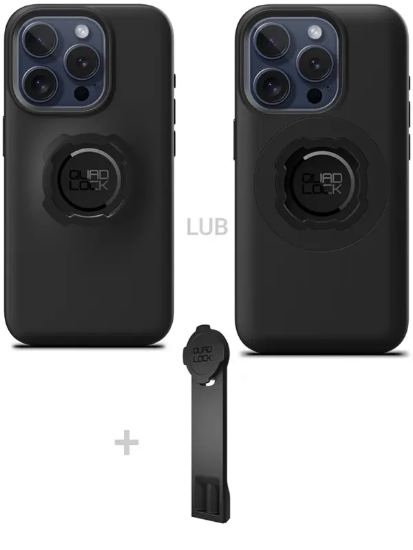 Zestaw: etui na telefon iPhone 15 Pro + adapter do statywu Quad Lock Obniżka ceny